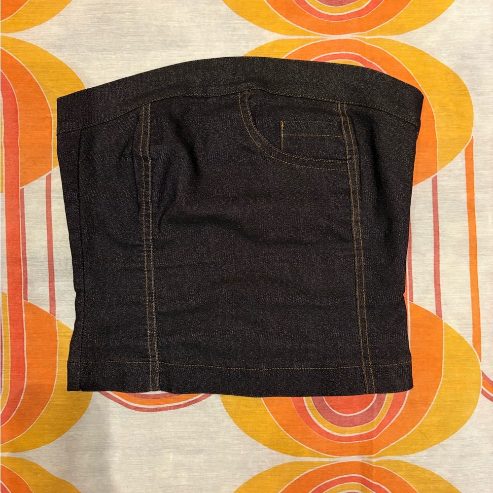 Vintage Y2K Denim Tube Top